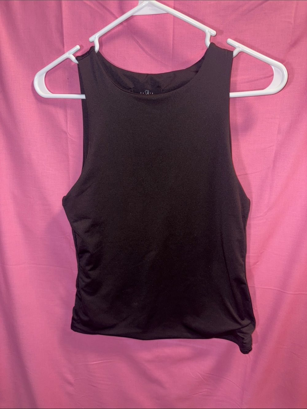 Women's Black High-Neck Sleeveless Tank Top